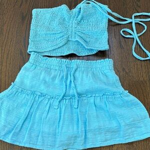 Vintage Havana Kids Matching Set in Light Blue